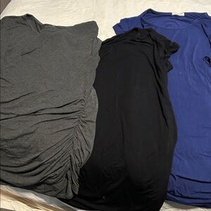 XL Maternity - Gray, Black, and Blue Tops